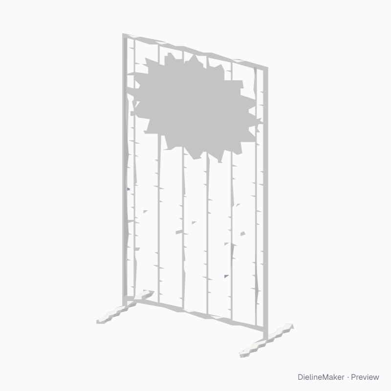 Grid display with starburst sign
