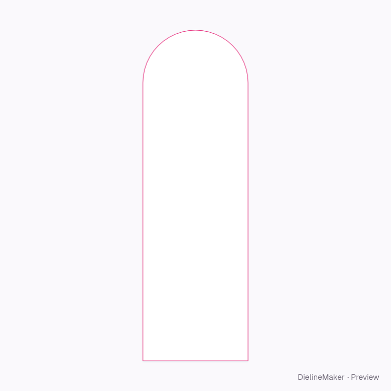 Grid stand with arch-top full graphic artwork area