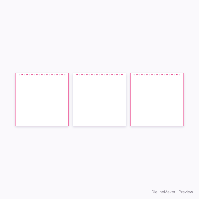 Square wire-o notebook flat dieline