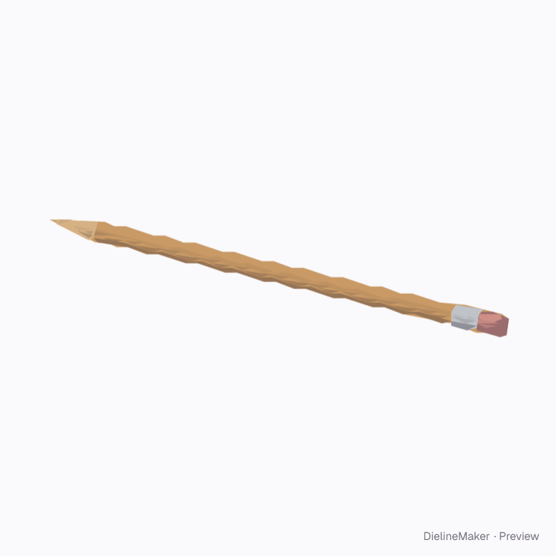Hexagonal wooden pencil