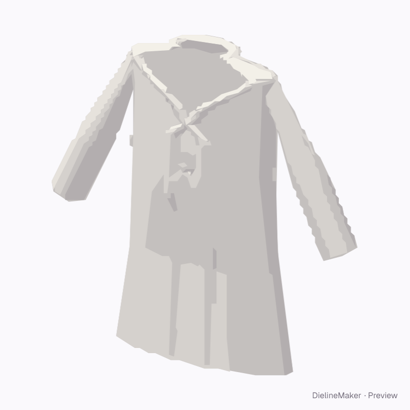 Robe with full-part wrap artwork charts