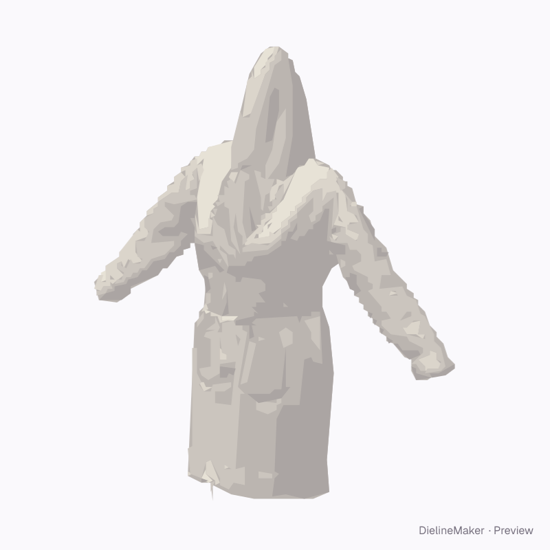 Hooded belted wrap bathrobe