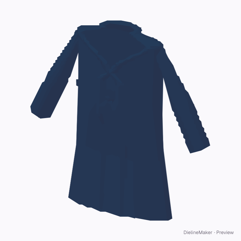 Robe with separate collar, cuff and belt graphics
