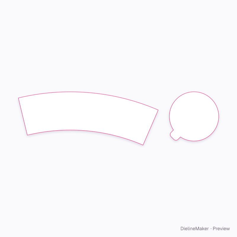 90 × 80 mm yogurt cup artwork area
