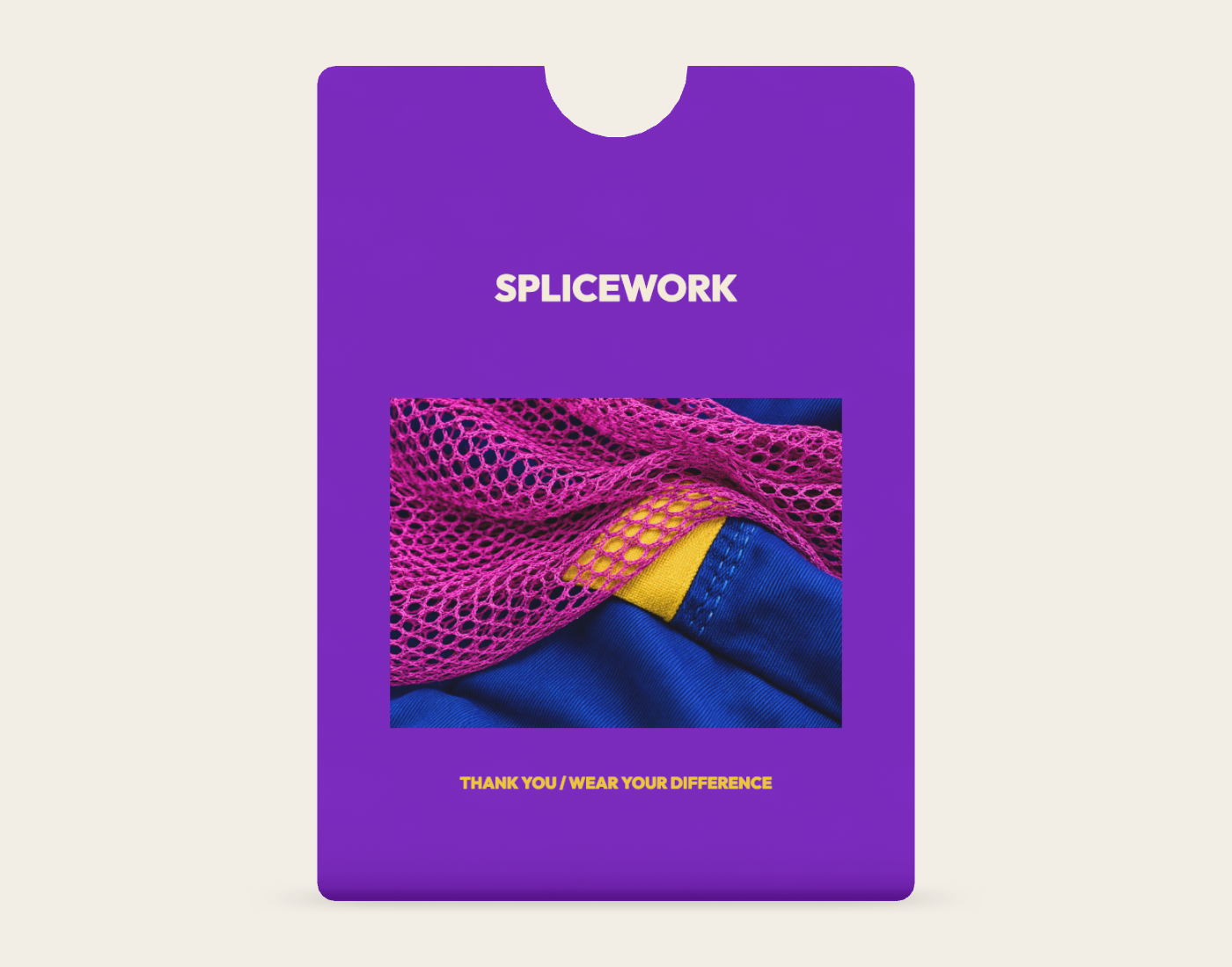 SPLICEWORK · Orchid Circuit, thank-you card: native front proof