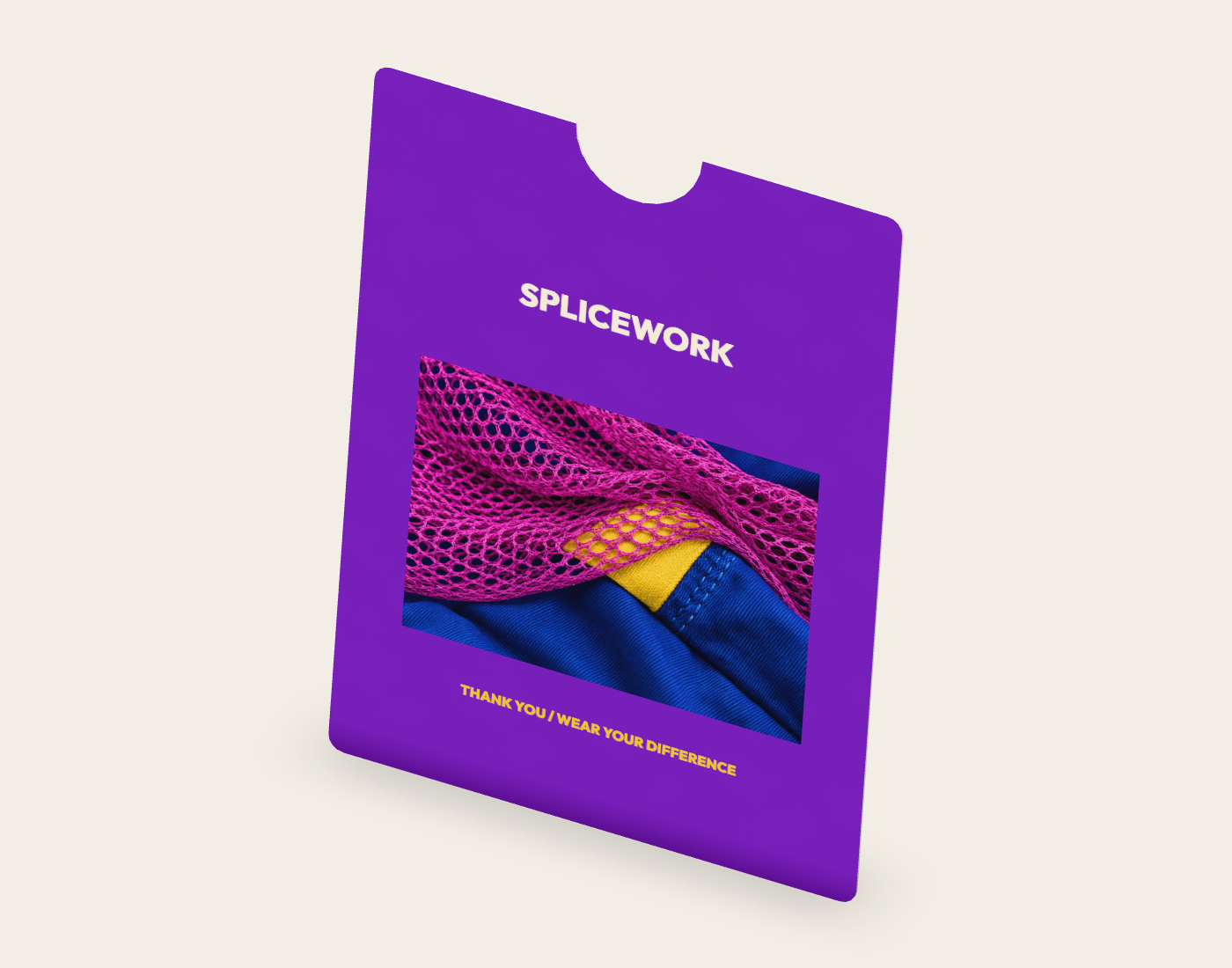 SPLICEWORK · Orchid Circuit, thank-you card: native intermediate proof