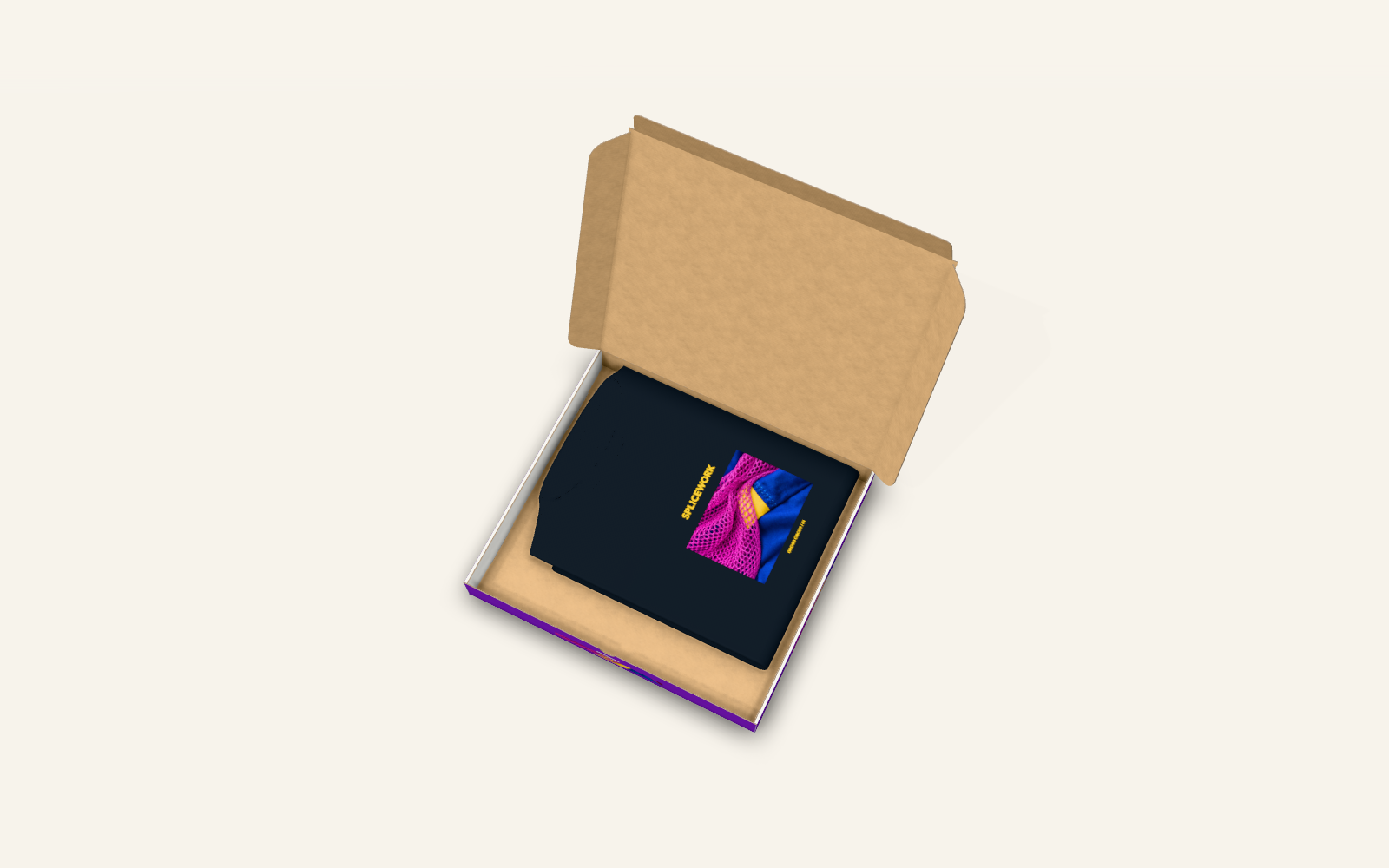 Orchid Circuit: folded tee in the mailer: native scene