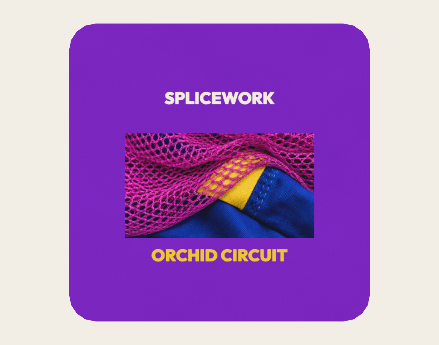 SPLICEWORK · Orchid Circuit, coordinated sticker: native flat proof