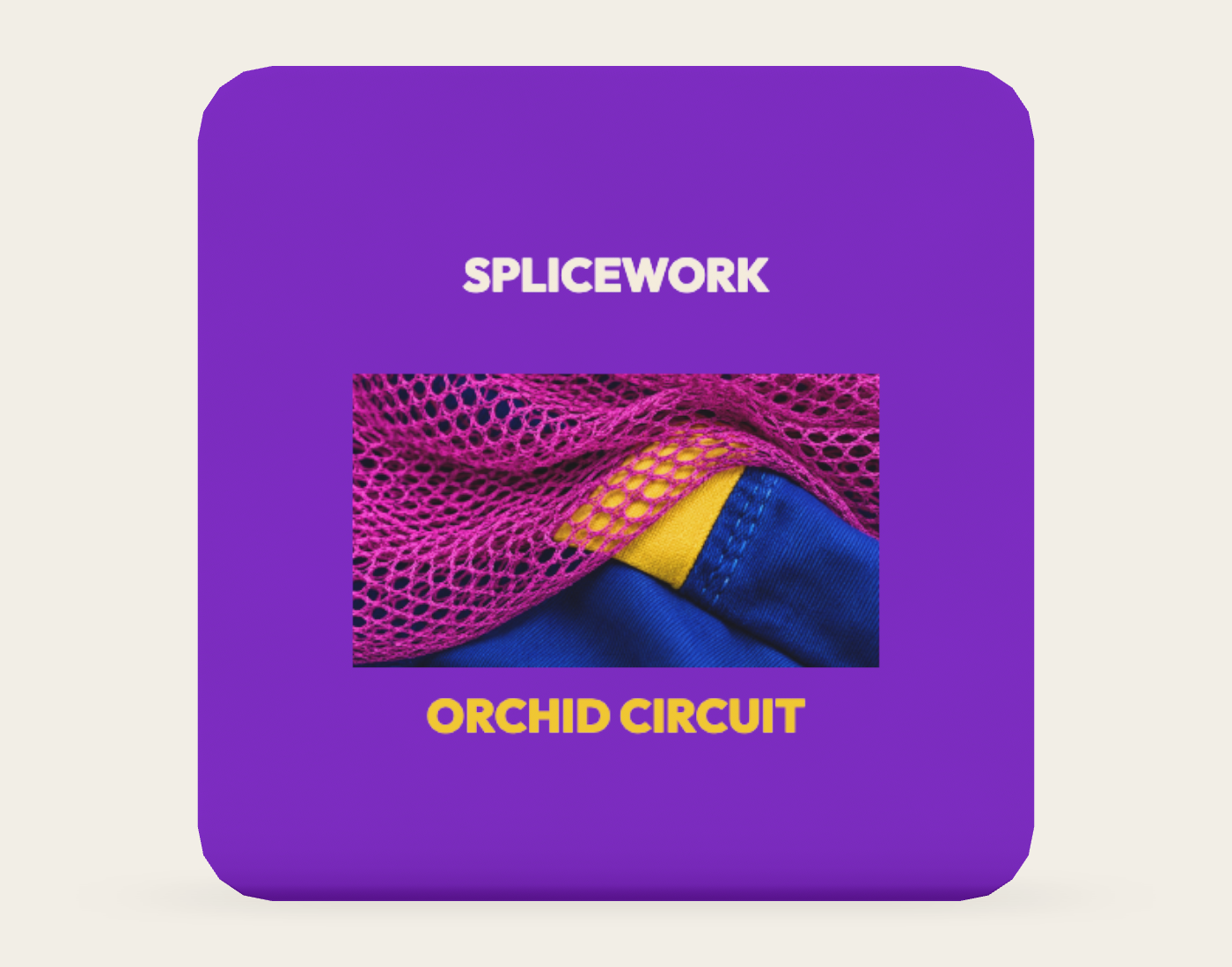 SPLICEWORK · Orchid Circuit, coordinated sticker: native front proof