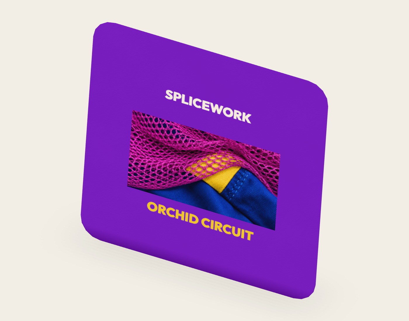 SPLICEWORK · Orchid Circuit, coordinated sticker: native intermediate proof