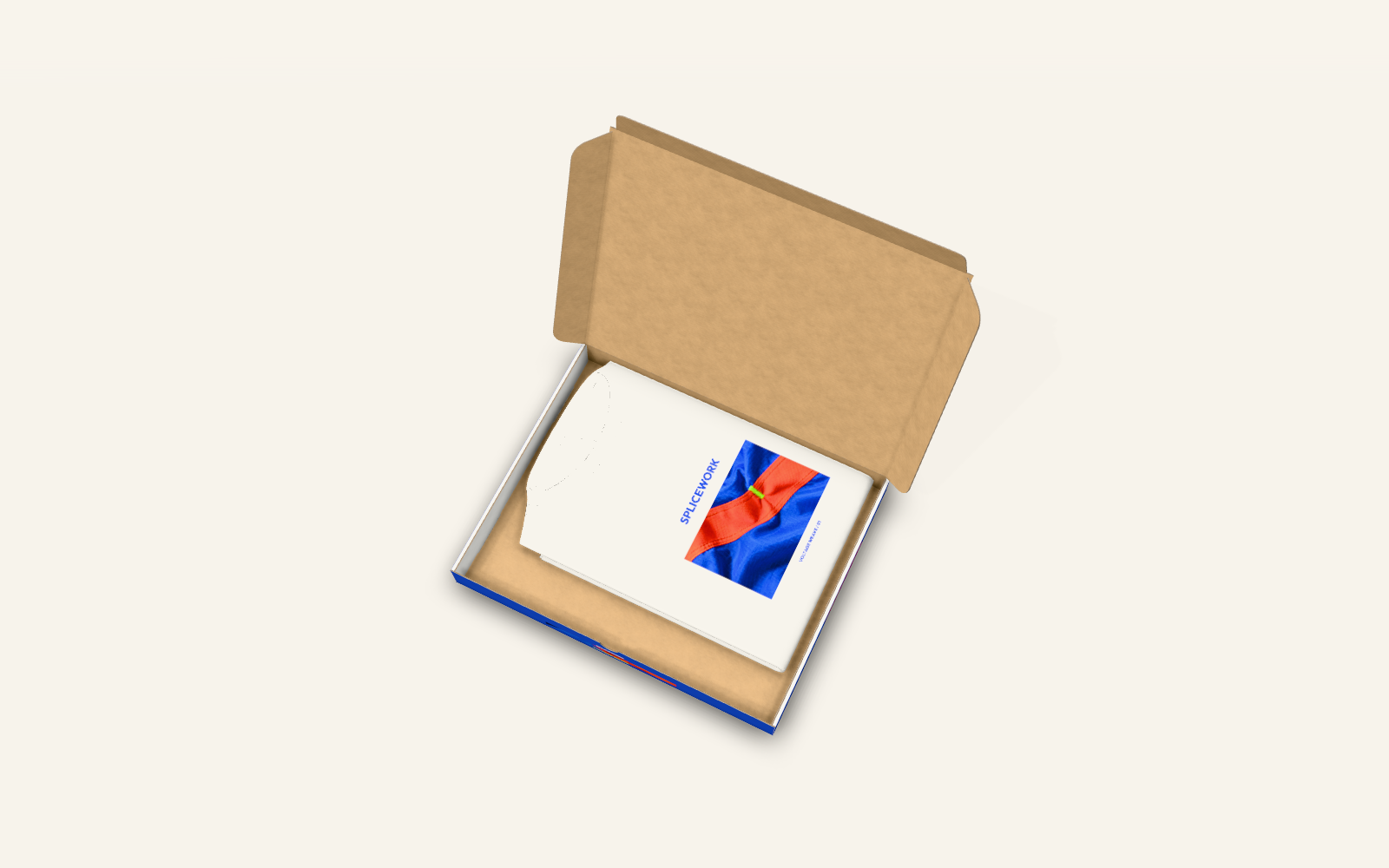 Voltage Weave: folded tee in the mailer: native scene