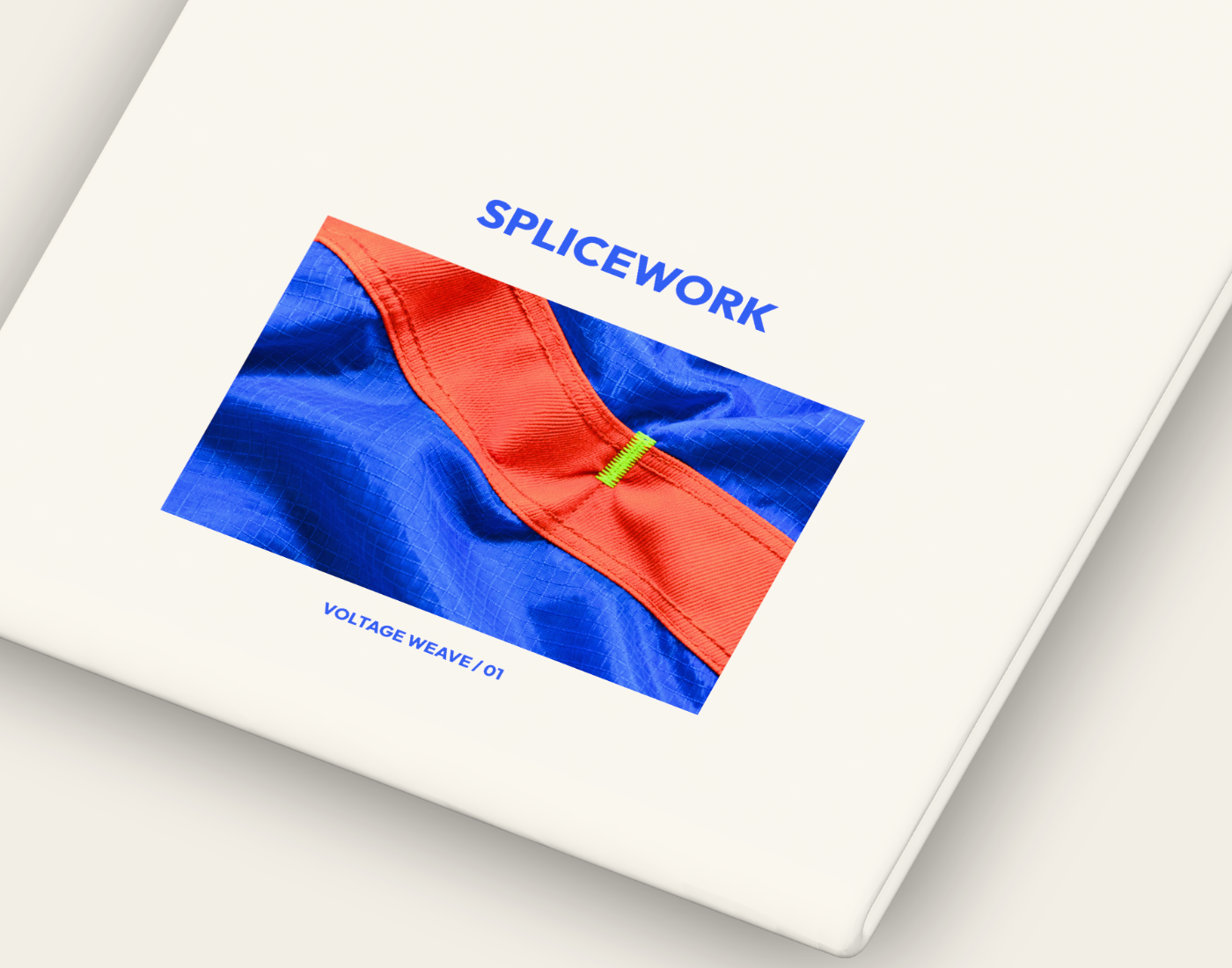 SPLICEWORK · Voltage Weave, folded tee decoration reference: native detail proof