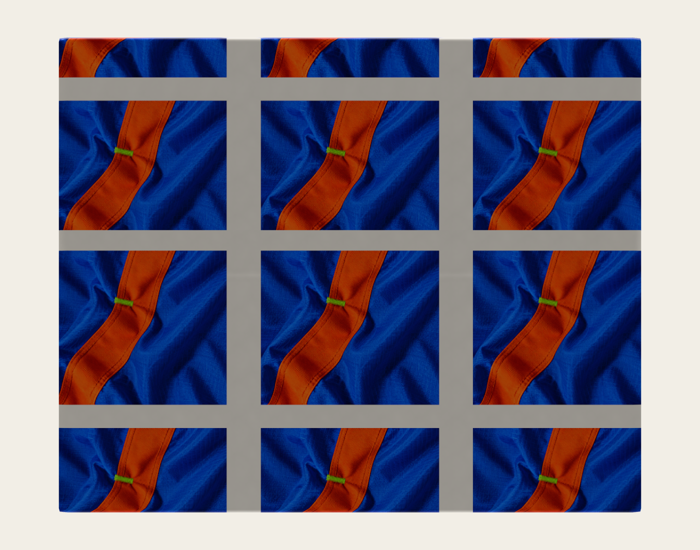 SPLICEWORK · Voltage Weave, tissue artwork reference: native flat proof
