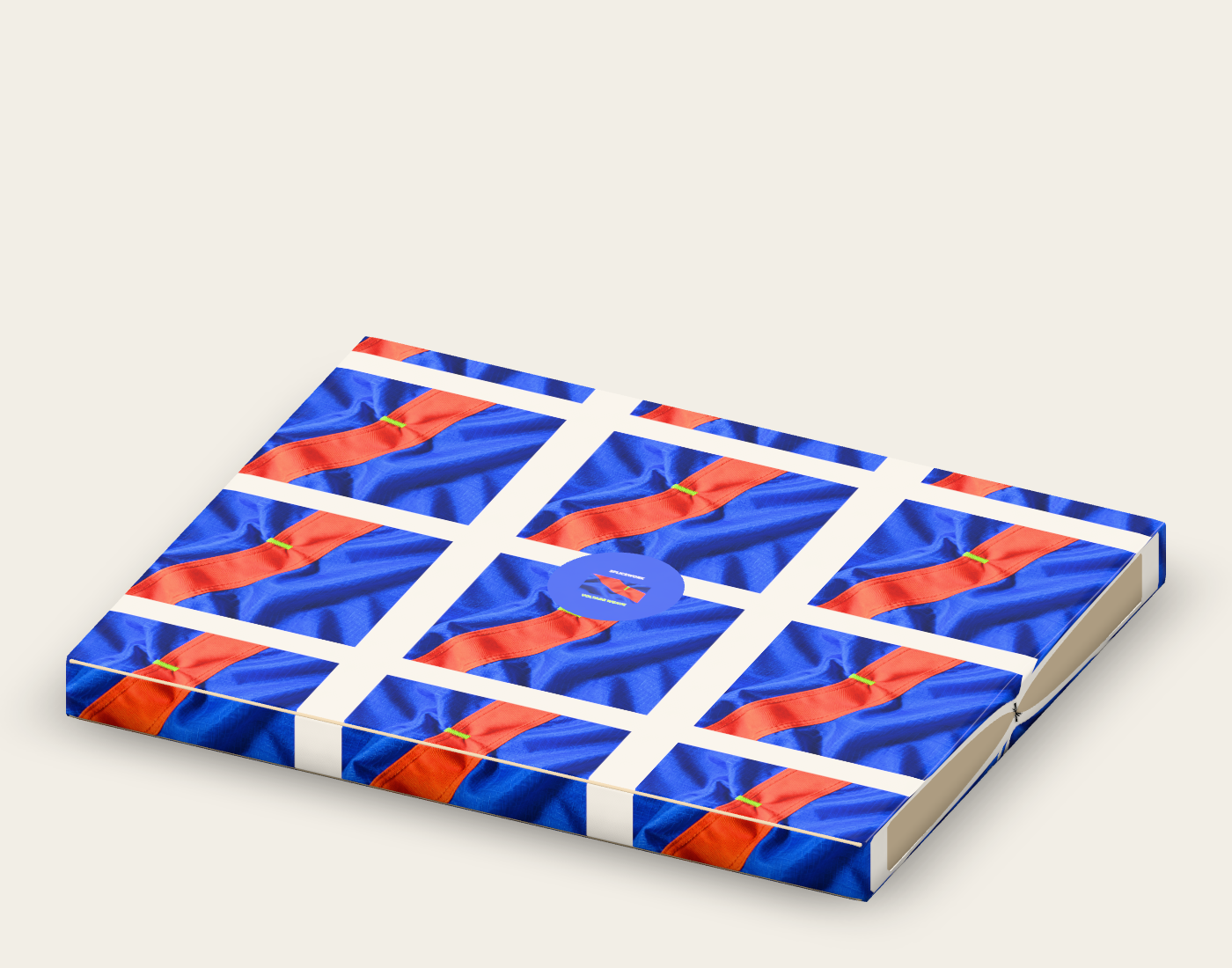 SPLICEWORK · Voltage Weave, tissue artwork reference: native three-quarter proof