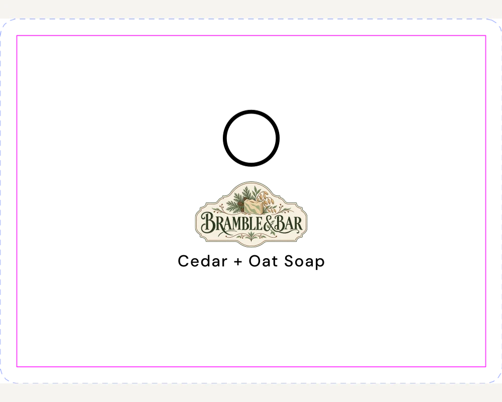 Bramble flat soap decoration placement guide