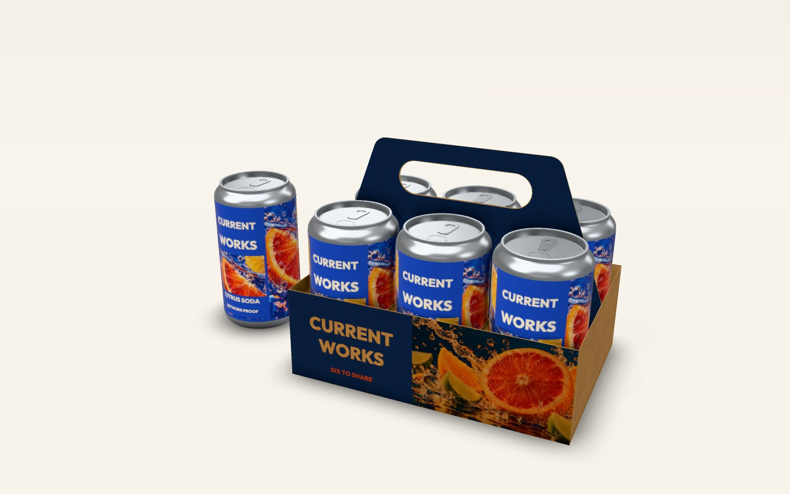 CURRENT WORKS: a single unit beside the multipack, native scene
