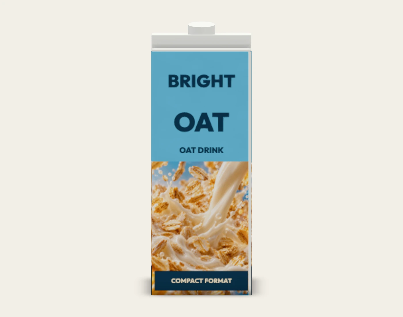 BRIGHT OAT compact capped carton, back native proof