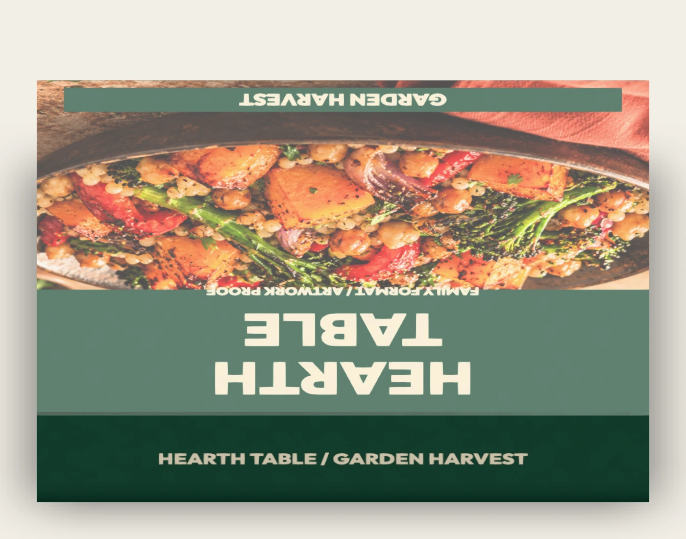 HEARTH TABLE family paperboard sleeve, back native proof