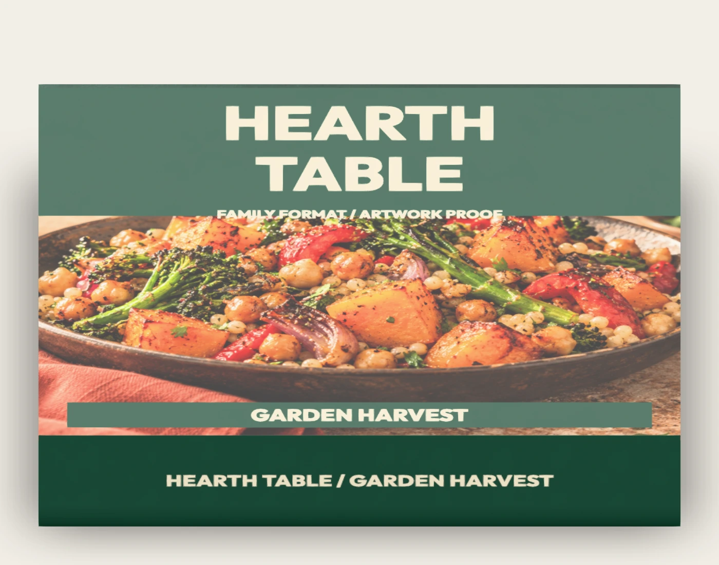 HEARTH TABLE family paperboard sleeve, front native proof
