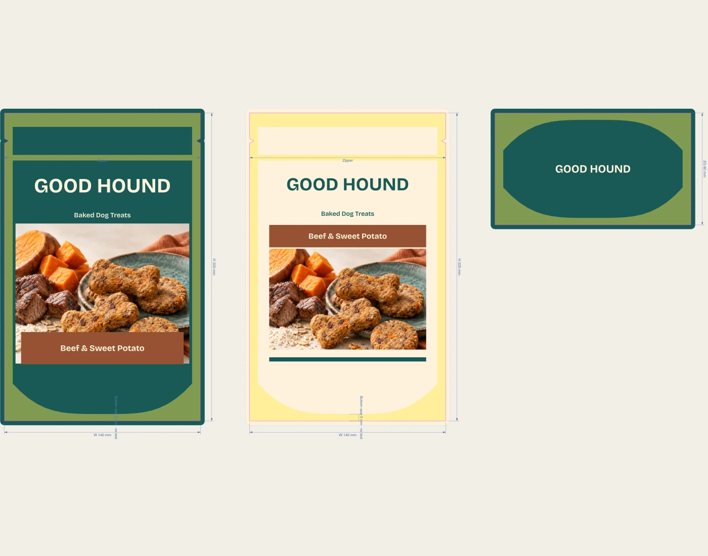 Beef & Sweet Potato: native flat proof