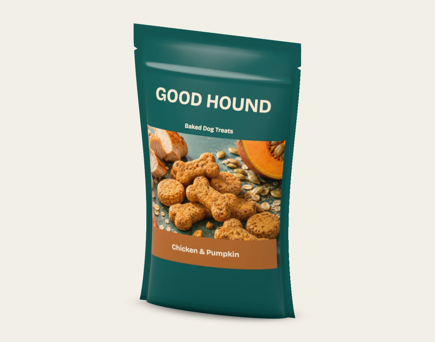 Chicken & Pumpkin: native three-quarter proof