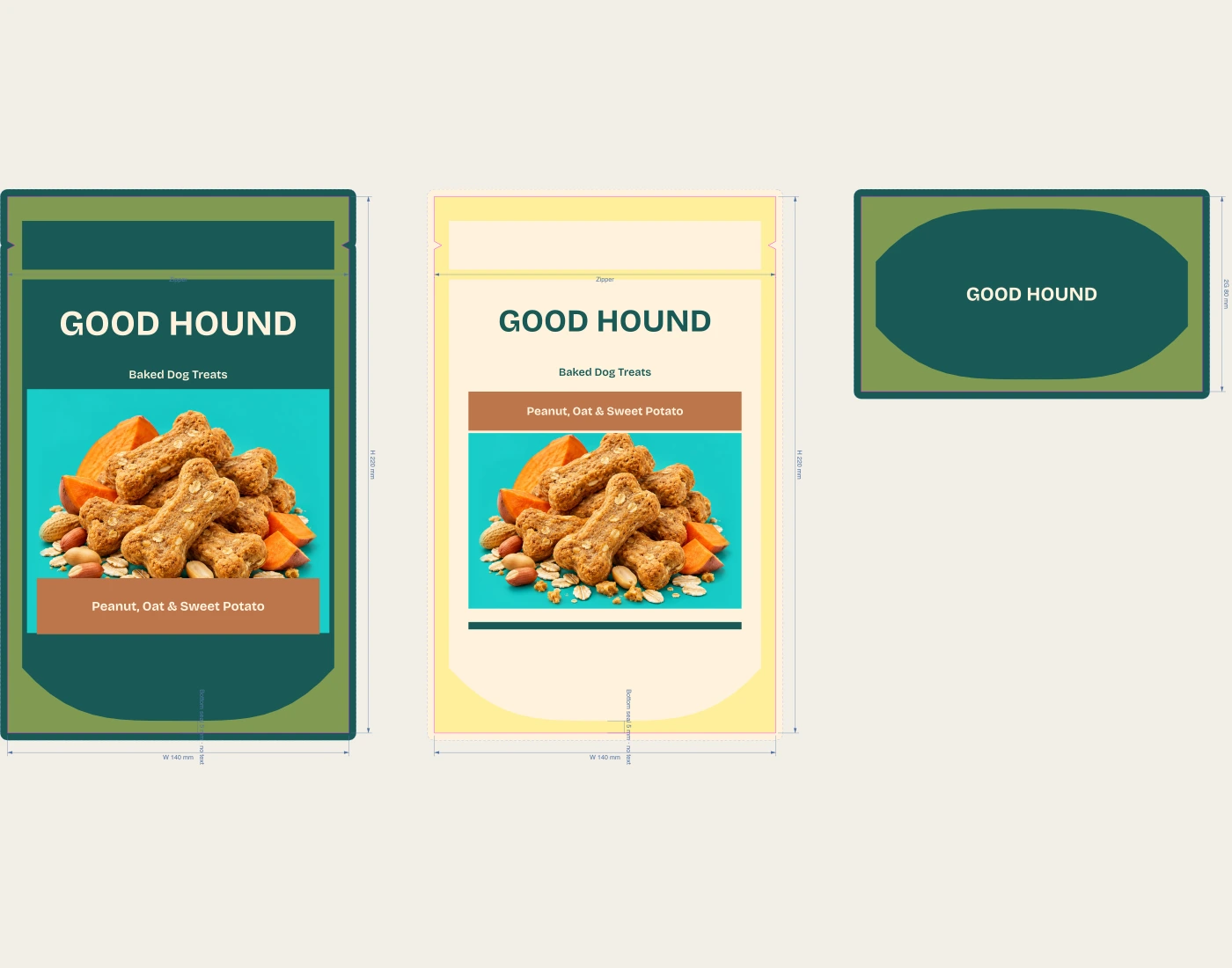 Peanut Oat & Sweet Potato: native flat proof