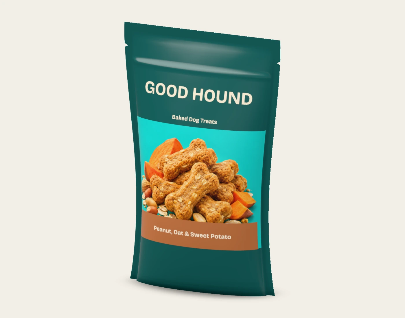 Peanut Oat & Sweet Potato: native three-quarter proof