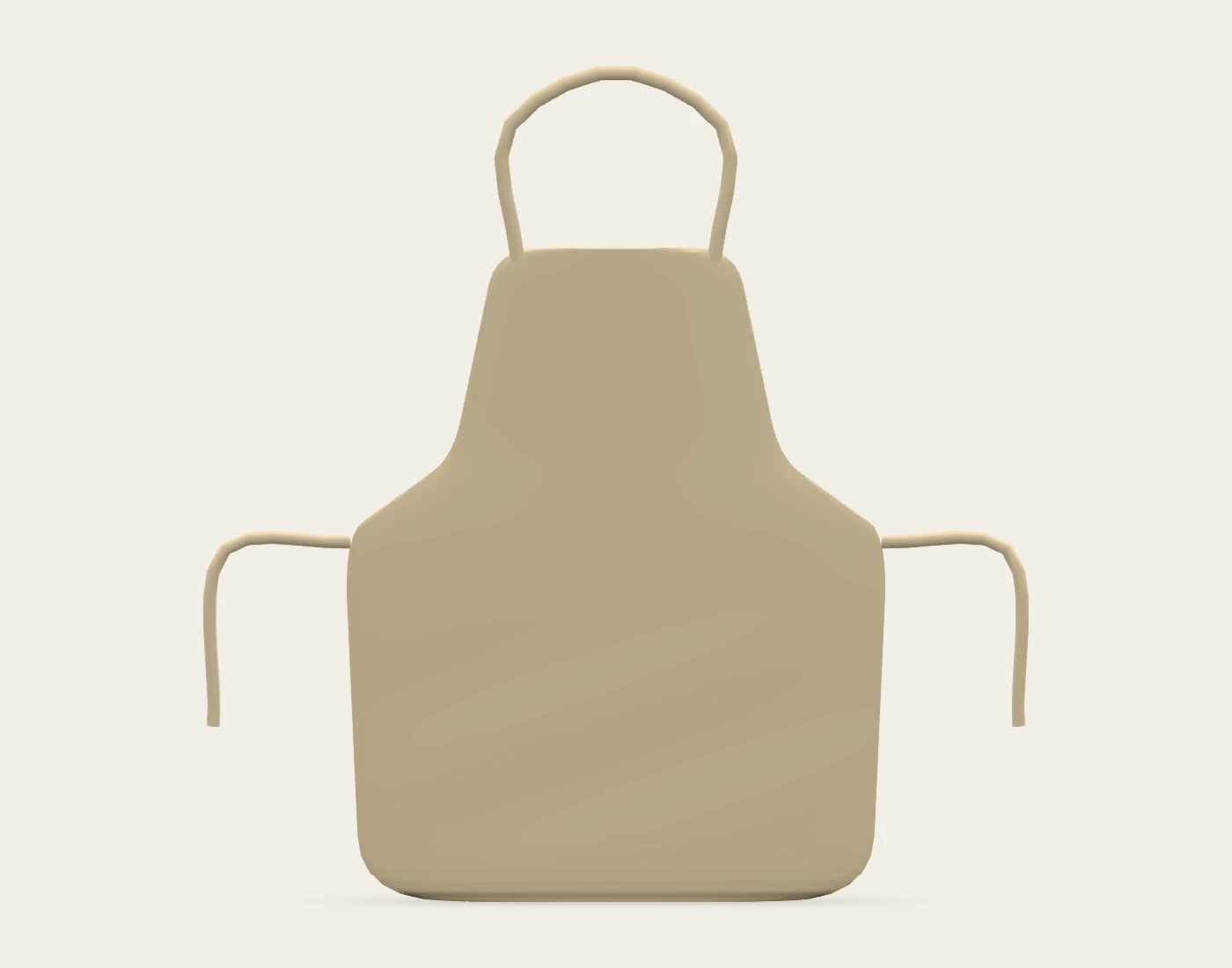 COMMON GROUND natural apron, native back view