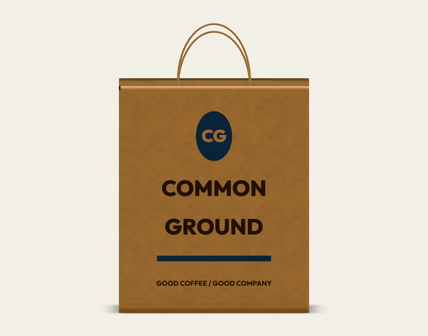 COMMON GROUND paper carry bag, native back view