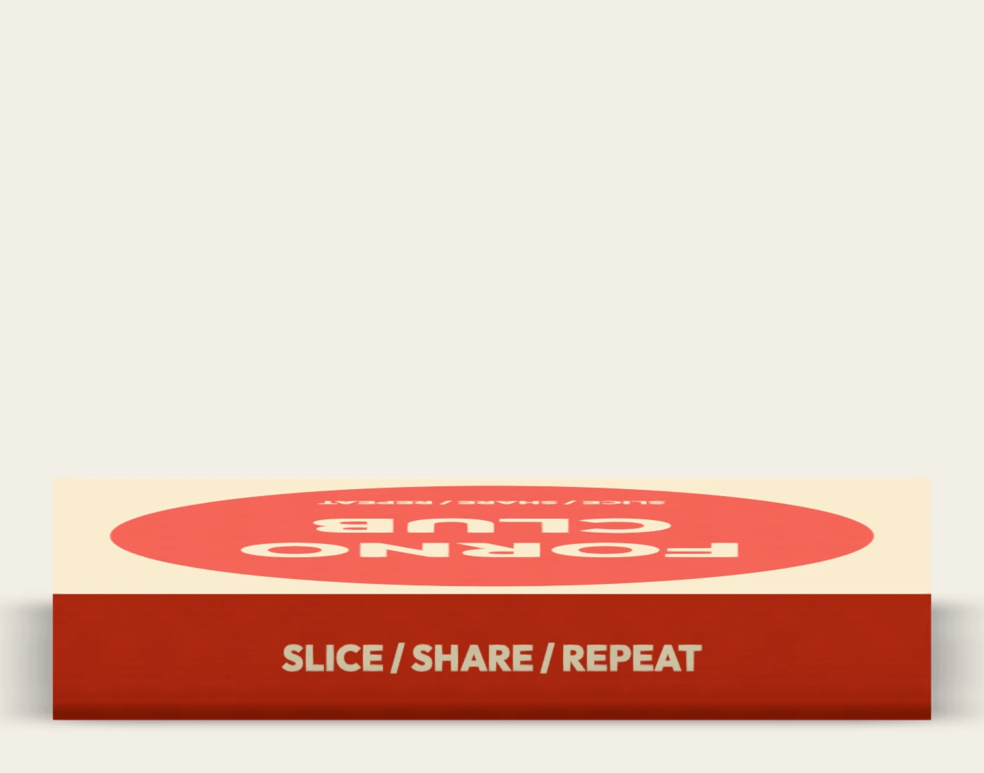 FORNO CLUB 12-inch pizza box, native rear wall view