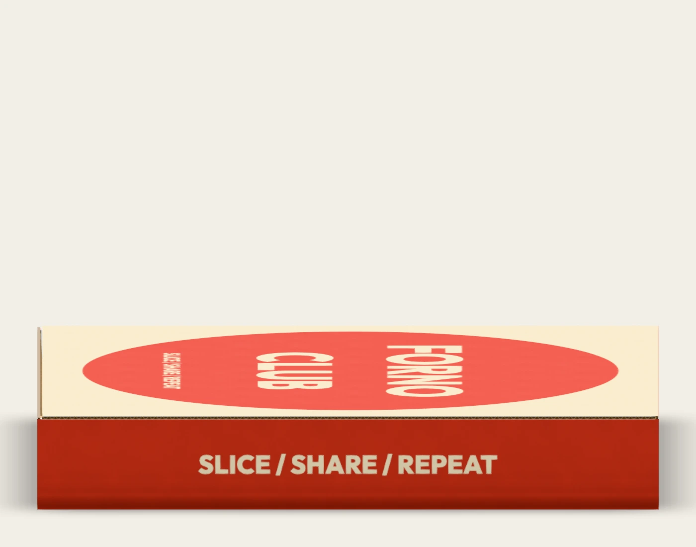 FORNO CLUB 12-inch pizza box, native side view